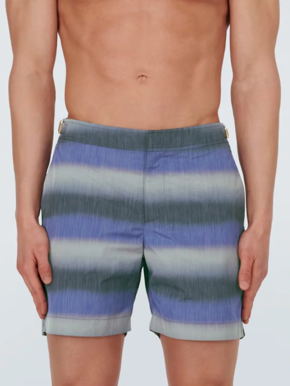 NWT Orlebar Brown Mens Blue Gradient Printed Swim Trunks